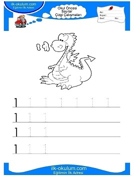 Çocuklar İçin Çizgi Çalışma Sayfaları 